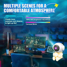 Load image into Gallery viewer, Galaxy Projector Night Light Astronaut Space Projector Ceiling Projector Lamp Ambient Light For Boys Girls Kids Room Decoration