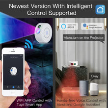 Load image into Gallery viewer, WiFi Tuya Smart Star Projector Galaxy Laser Starry Sky Projector Waving Night Light Colorful APP Wireless Control Alexa Google